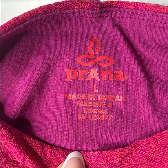 Prana Pink Patterned Cropped Leggings - Picture 2 of 5